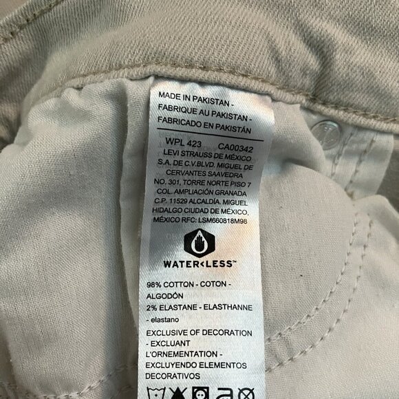 Levi’s Strauss Jeans Womens 8/29 High Rise Loose Straight Stretch Denim Neutral - Picture 6 of 11